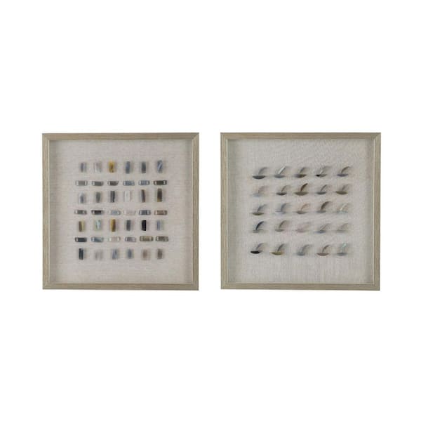 Miscool Avex 2-Piece Framed Art Print 19.7 in. x 19.7 in. Renata Shadowbox Wall Decor