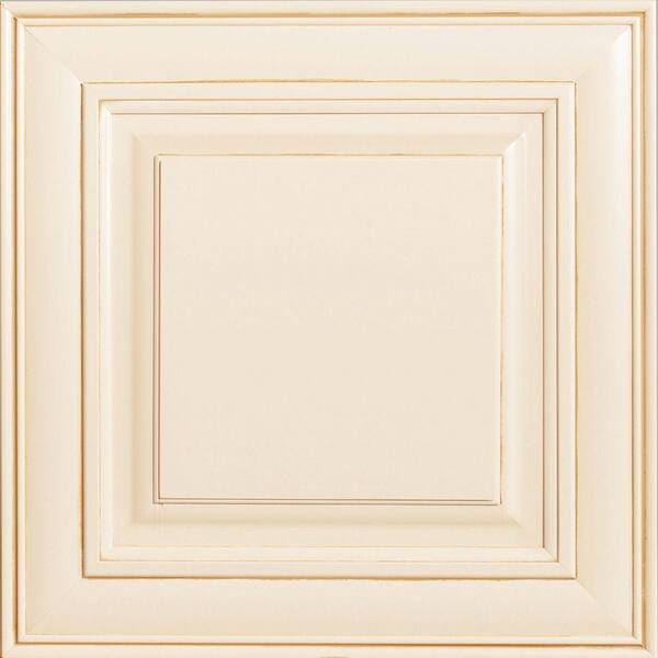 American Woodmark 14-9/16x14-1/2 in. Cabinet Door Sample in Savannah Painted Butterscotch Glaze