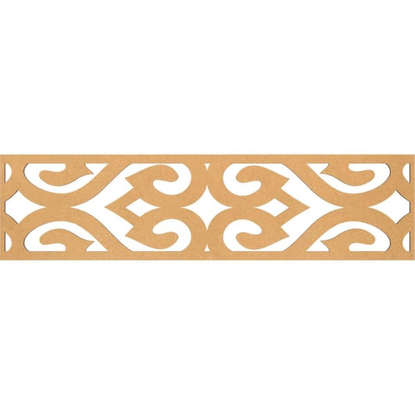 Ekena Millwork Keene Fretwork 0.25 in. D x 47 in. W x 12 in. L MDF Wood Panel Moulding