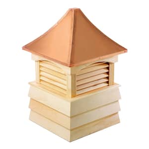 Sherwood 22 in. x 30 in. Wood Cupola with Copper Roof