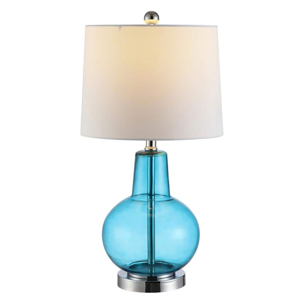 Morocco Blue Crackle Glass 16" Arc Adjustable Table Lamp