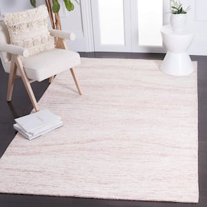 Metro Pink/Ivory 4 ft. x 6 ft. Abstract Waves Area Rug