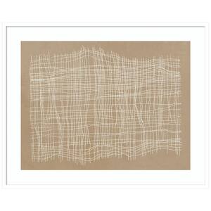 "Basketeave" by Tom Reeves 1 Pieceood Framed Giclee Abstract Art Print 33-in. x 41-in. .