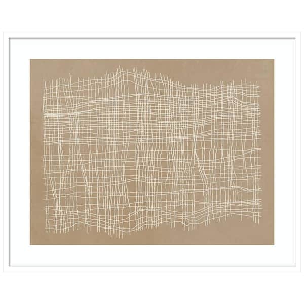 Amanti Art "Basketeave" by Tom Reeves 1 Pieceood Framed Giclee Abstract Art Print 33-in. x 41-in. .