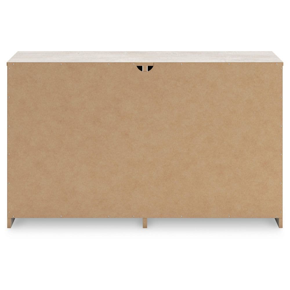 Gray Oak Grain 6-Drawer Modern Farmhouse Dresser