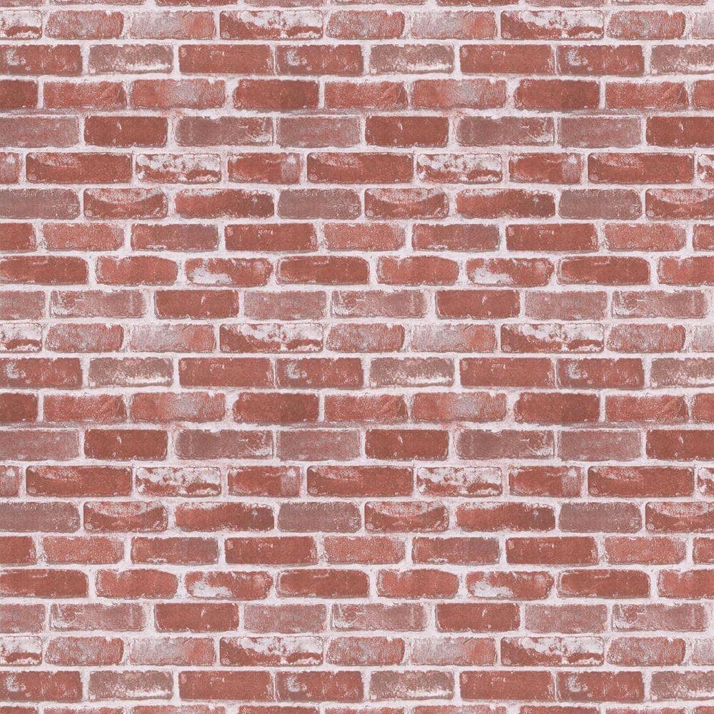 Red Brick Self-Adhesive Removable Peel and Stick Wallpaper Roll ...