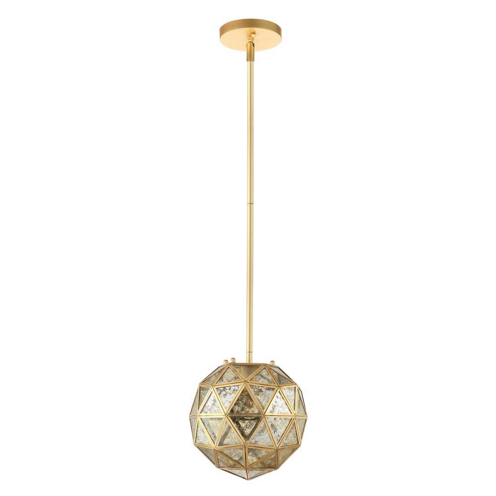 Radiant Shimmer 16" Gold & Clear Glass Globe LED Pendant