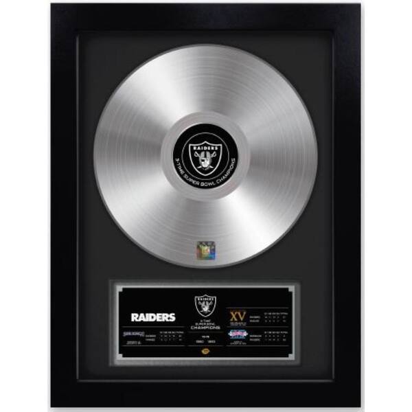 The Sports Vault NFL Oakland Raiders 3-Time Super Bowl Champion Gold Record