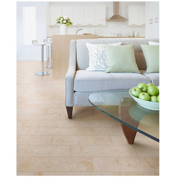 spine Catastrophe walk Marazzi VitaElegante Crema 6 in. x 24 in. Porcelain Floor and Wall Tile  (14.53 sq. ft. / case) ULQ2 - The Home Depot
