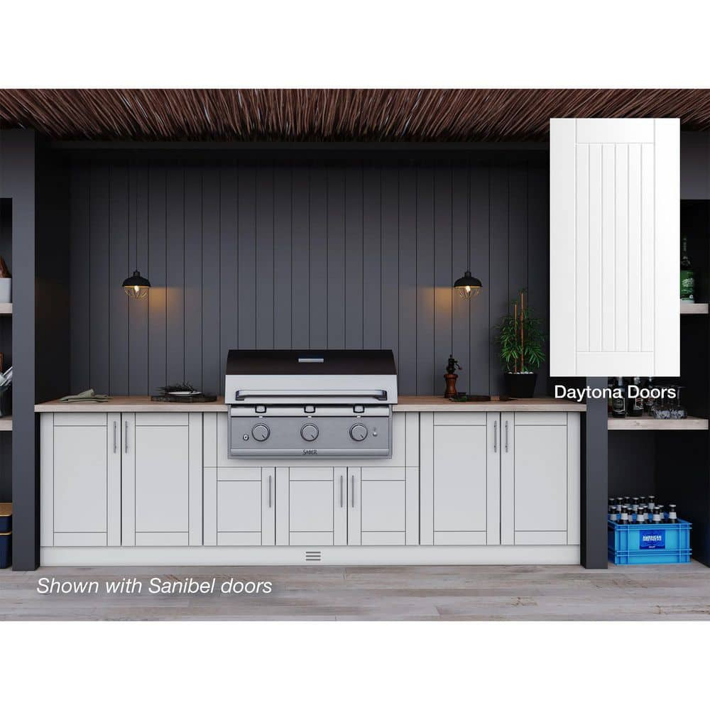 NewAge Products Signature Series 149.16 in. x 25.5 in. x 38.44 in. LP Outdoor Kitchen Stainless Steel 11-Piece Cabinet Set with Grill