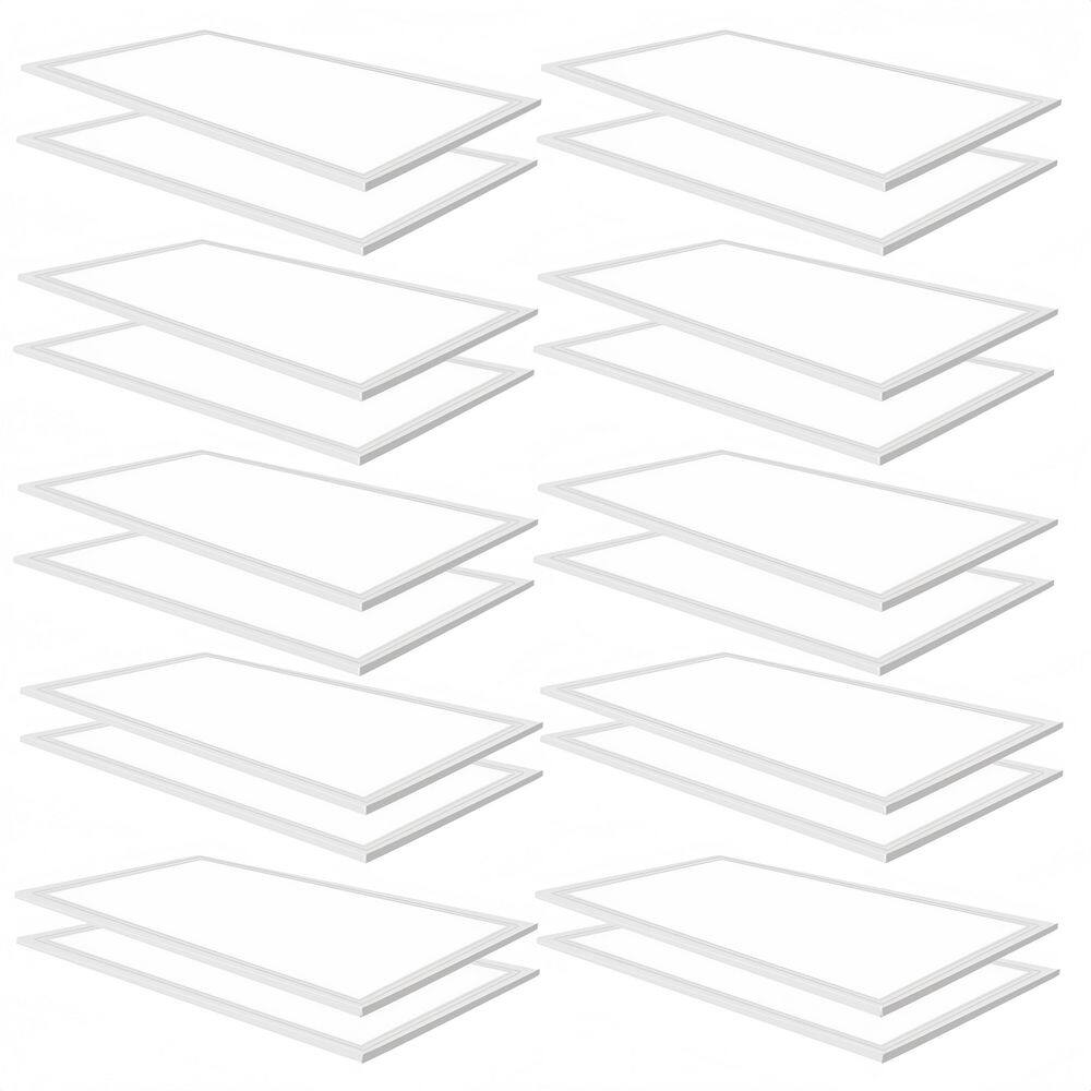 20-Pack 2 ft. x 4 ft. 7800 Lumens 0/10V-Dimmable Integrated LED Flat Panel Light 5000K Drop Ceiling Lights ETL Listed price history on PriceWatchPro