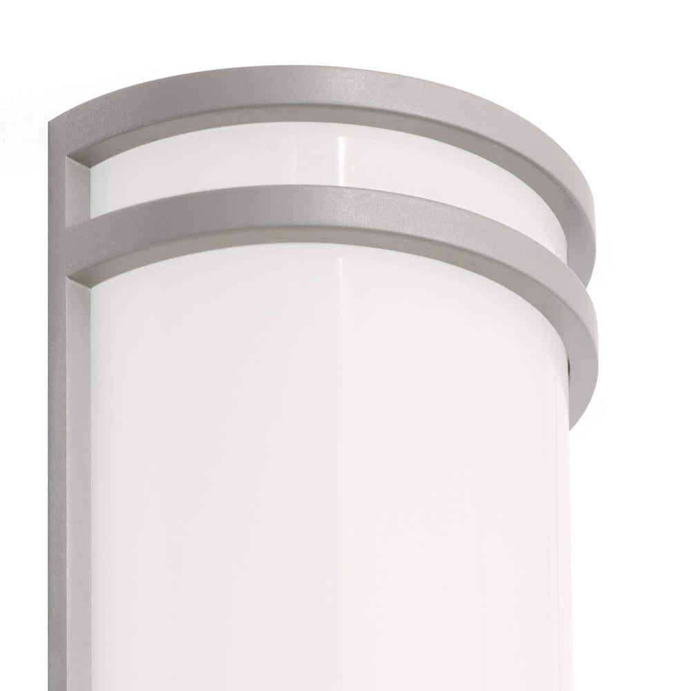 Ventura Nickel Finish 10" LED Outdoor Wall Sconce with White Acrylic Diffuser