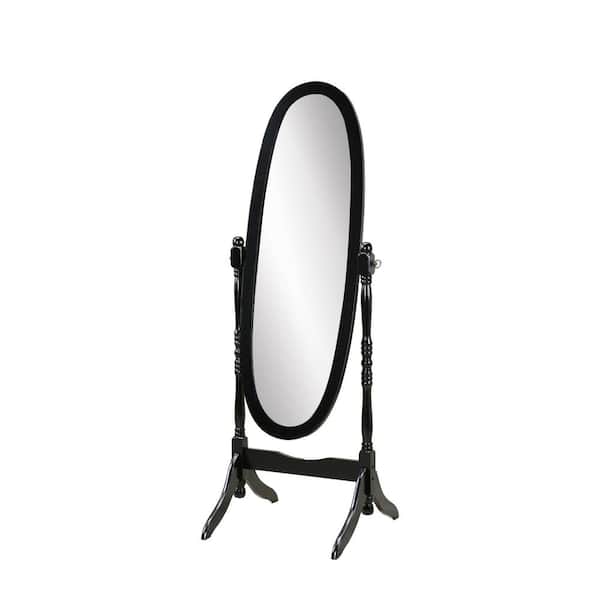 Tradrou Black 16 in. W x 59 in. H Rectangle Metal Full Length Mirror
