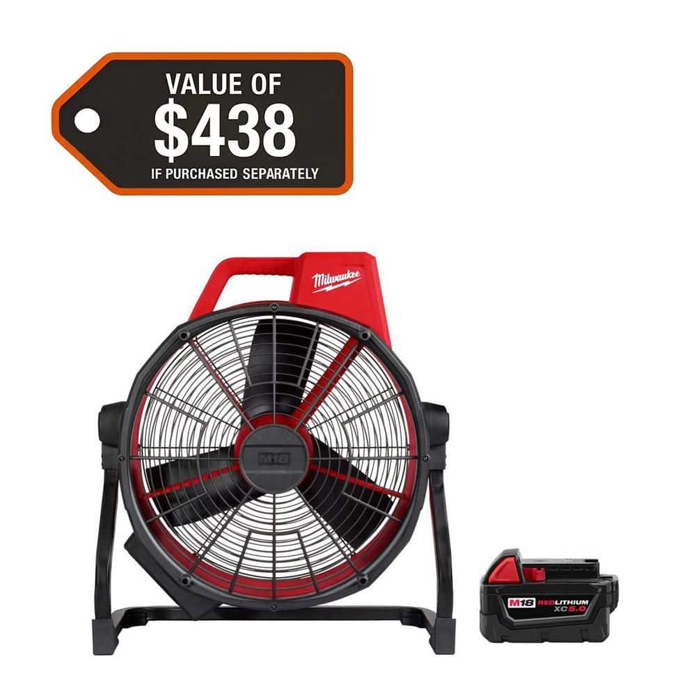 M18 Brushless Cordless Hybrid 18 in. Variable Speed Fan with (1) 5.0Ah Battery price history on PriceWatchPro