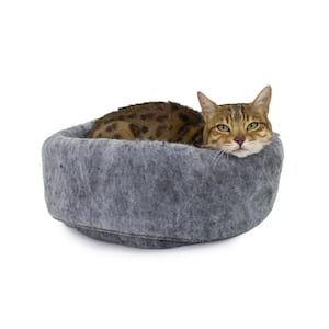 Mysterious Kitty Kup Medium Charcoal Bed