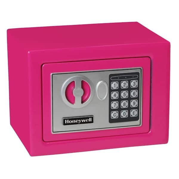 Honeywell 0.17 cu. ft. Small Steel Security Safe with Programmable Digital Lock, Pink