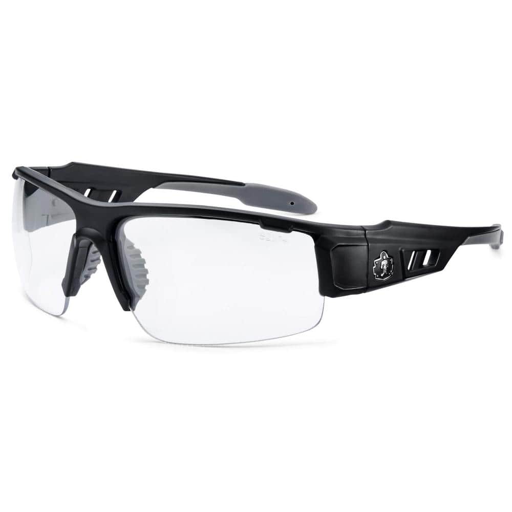 Skullerz Dagr Matte Black Anti-Fog Safety Glasses, Clear Lens - ANSI Certif