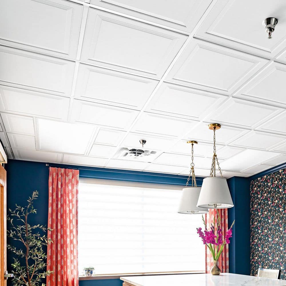 White 24x24 Mineral Fiber Acoustic Ceiling Tiles with Tegular Edge
