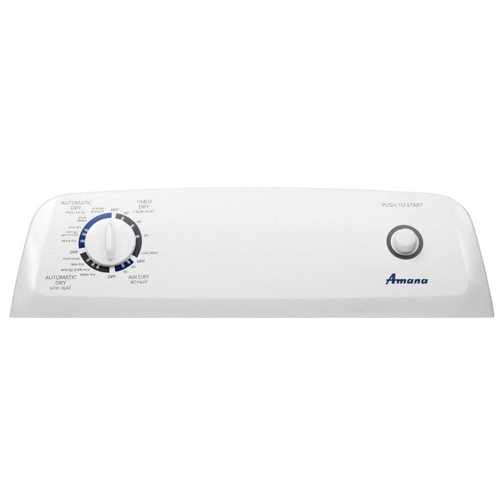 White 6.5 cu. ft. Electric Dryer with Moisture Sensing
