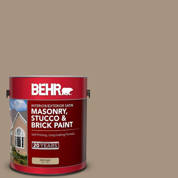 1 gal. #PPU7-5 Pure Earth Satin Interior/Exterior Masonry, Stucco and Brick Paint