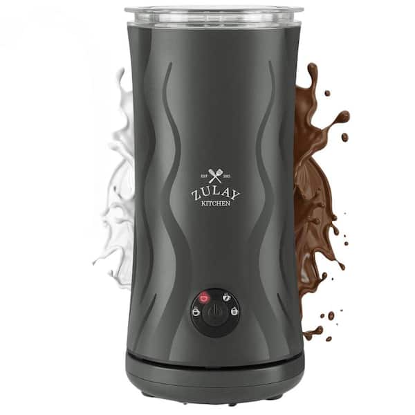 Zulay Kitchen Ventus 4-in-1 Electric Milk Frother and Steamer - 4 Cup Coffee Maker (Gray)