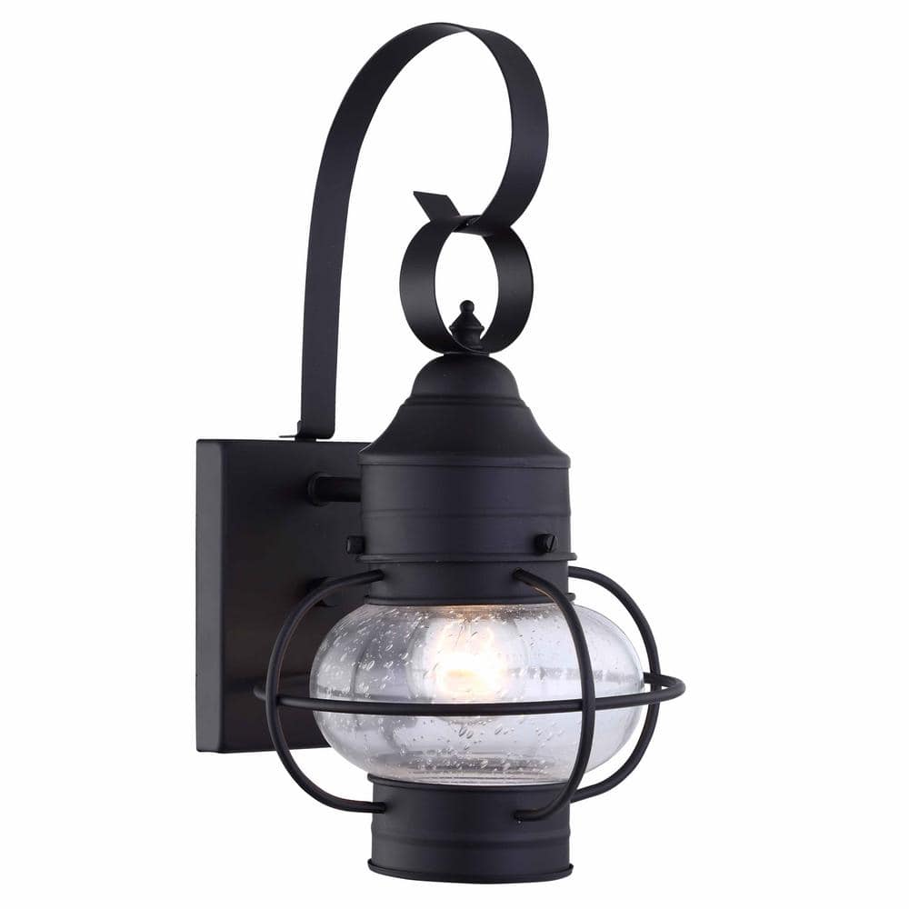 1- Light Matte Black Outdoor Wall Lantern Sconce price history on PriceWatchPro