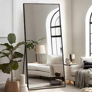 70 in. x 27 in. Modern Full Rectangle Length Large Mirror Aluminum Alloy Thin Framed Bed Living Room Standing Holder