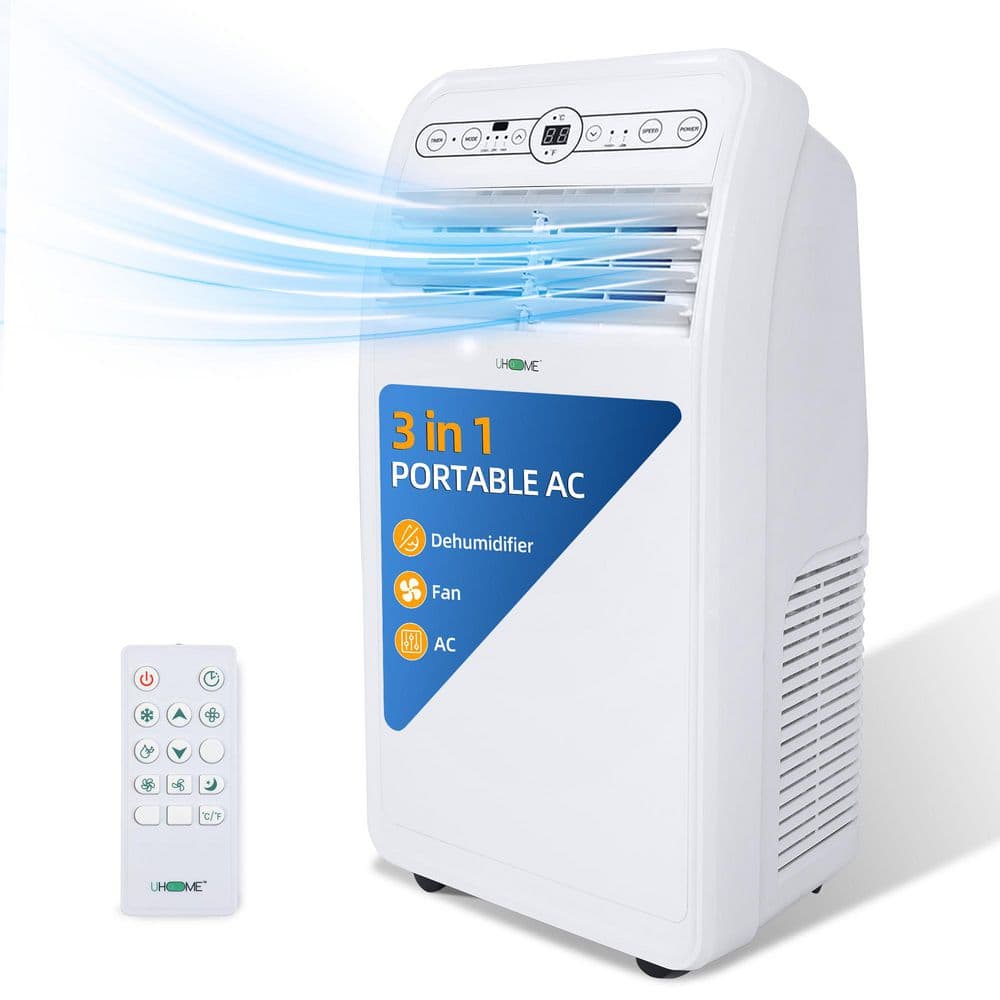 8,000 BTU (4,500 BTU DOE) Portable Air Conditioner Cools 200 sq. ft. with Dehumidifier, Speed-Control, Remote price history on PriceWatchPro