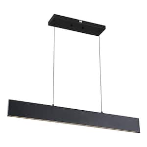 36-Watt 1-Light Black Dimmable Integrated LED Pendant Light