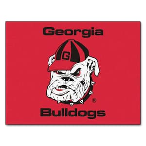 NCAA University of Georgia Red 3 ft. x 4 ft. Rectangle Indoor All-Star Area Rug