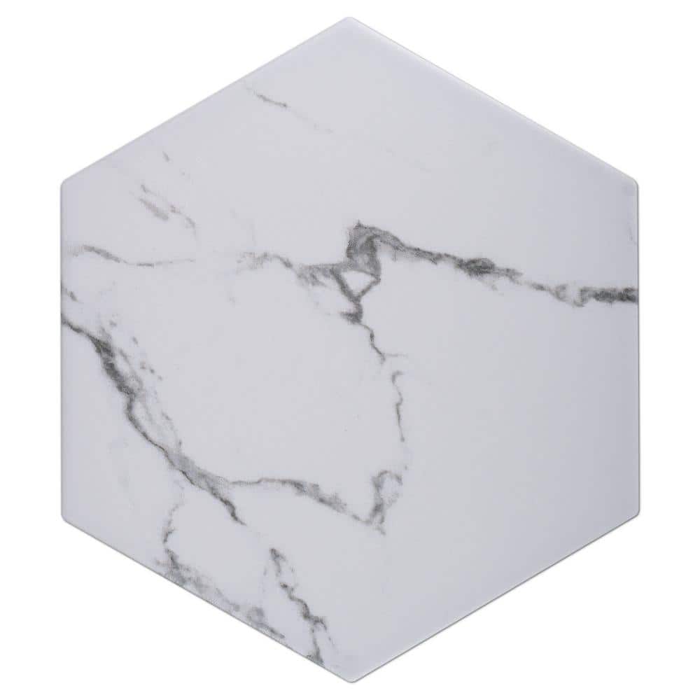 Elegance 7.87" x 9.45" Porcelain Marble Look Wall & Floor Tile