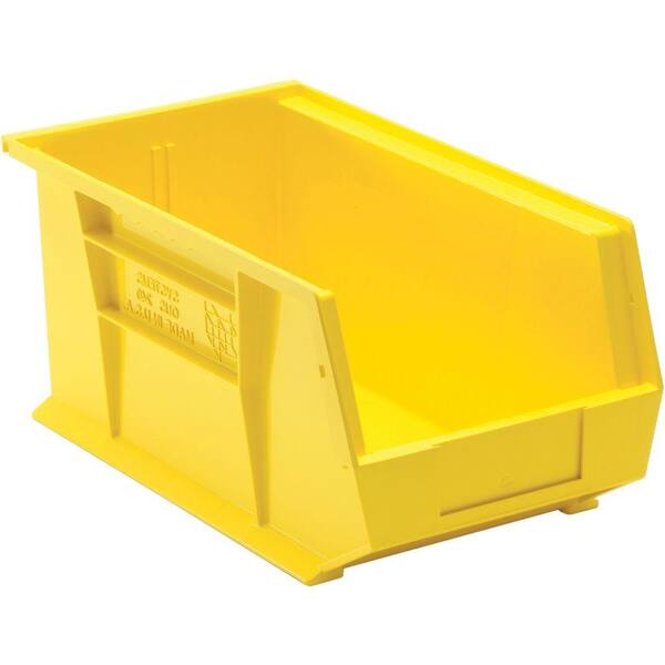 Edsal 3.4-Gal. Stackable Plastic Storage Bin in Yellow (12-Pack)
