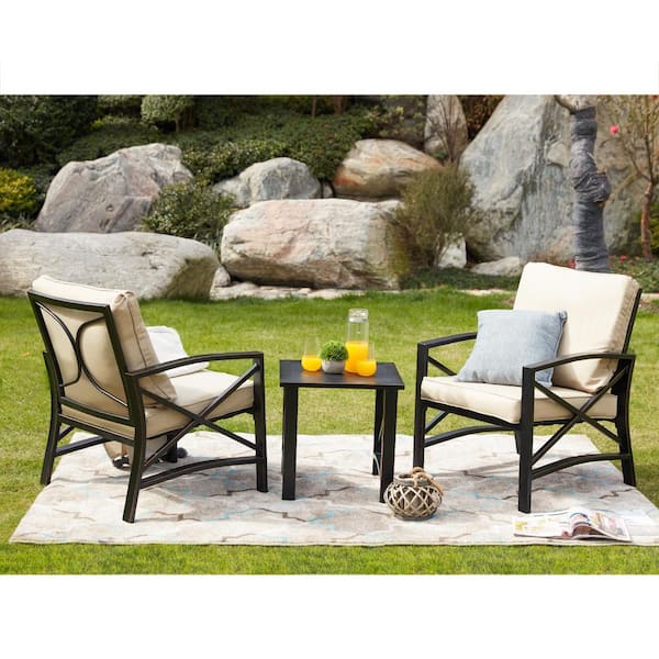 WAKE × Setinn Tour Porch 3P Set TK CLASSICS 3-Piece PVC Wrapped Wicker Outdoor Patio