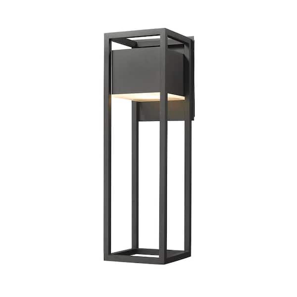 Unbranded Barwick Black Outdoor Hardwired Wall Sconce with Integrated LED