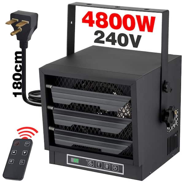 16,382 BTU 4800-Watt 240V Ceiling Mount Electric Garage Heater with Remote Control