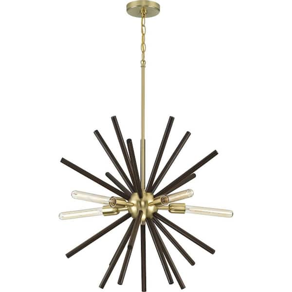 Progress Lighting Thorpe 5-Light Brushed Nickel Mid-century Chandelier