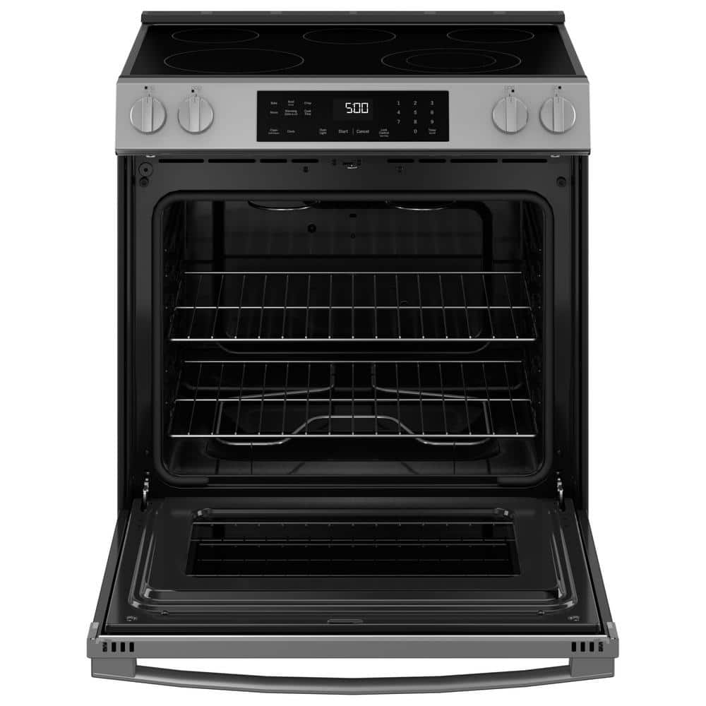 GE 30" Stainless Steel Slide-In Electric Range with Self-Cleaning