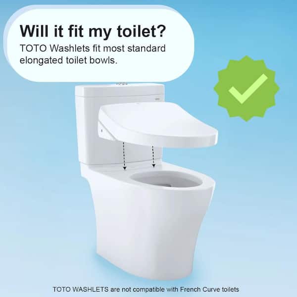 TOTO S2 Washlet Electric Heated Bidet Seat for Elongated Toilet in 