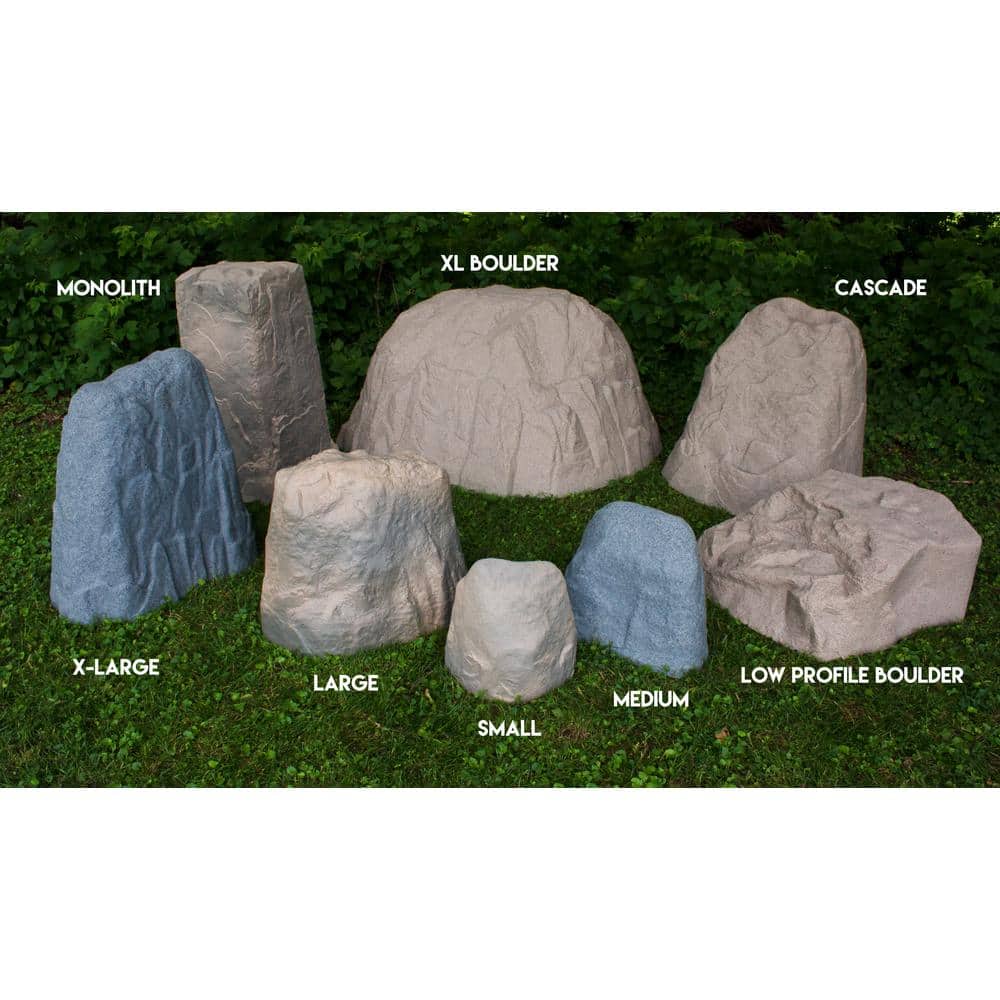 Extra Large Beige Resin Garden Landscape Rock