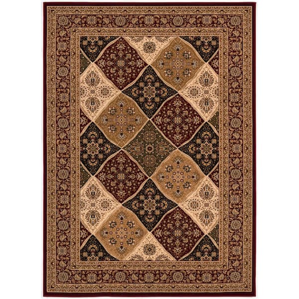 Majestic Red Black, Traditional 2 ft. x 9 ft. Moroccan Indoor Runner Rug