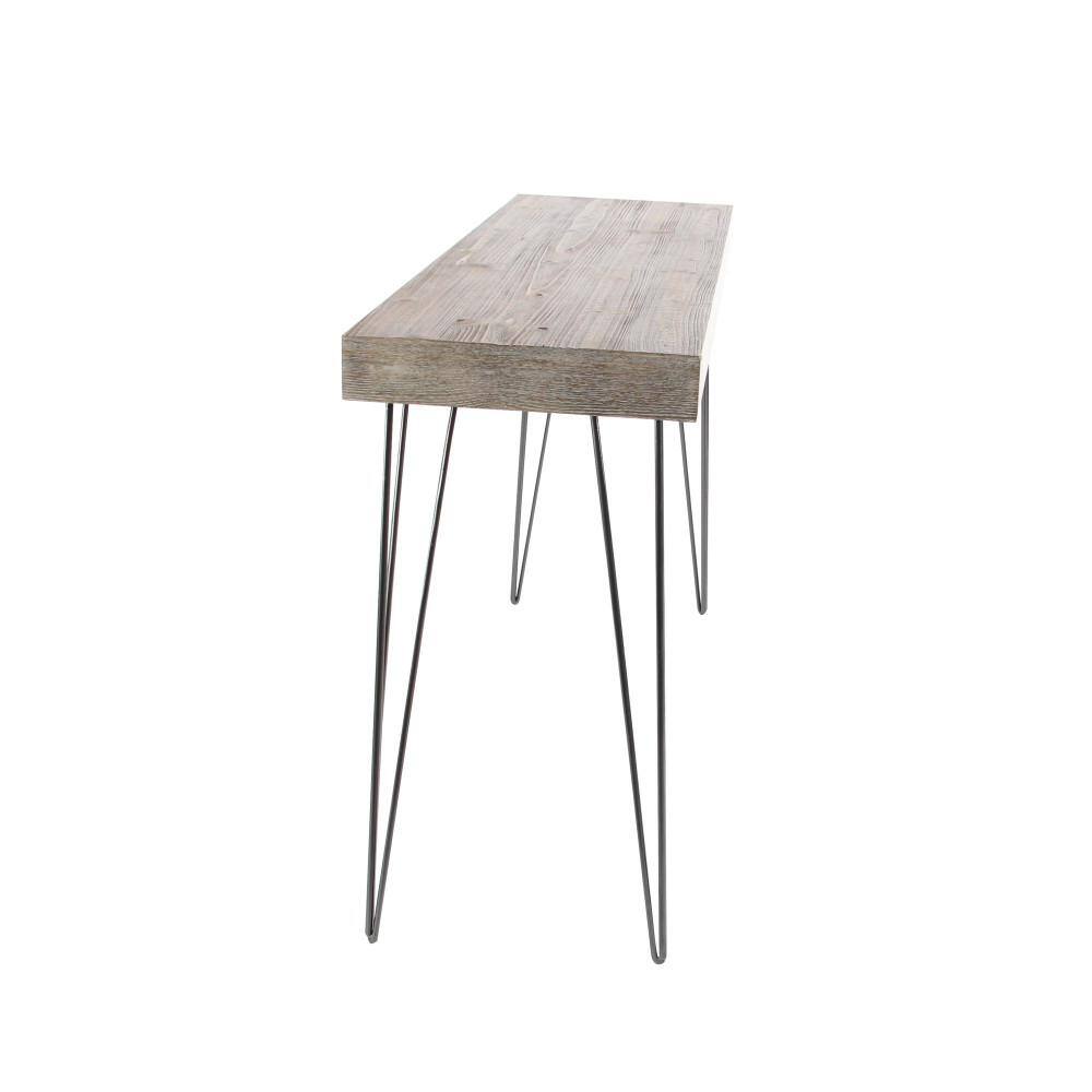 Modern Wood and Metal Console Table with Storage, 47'' Brown