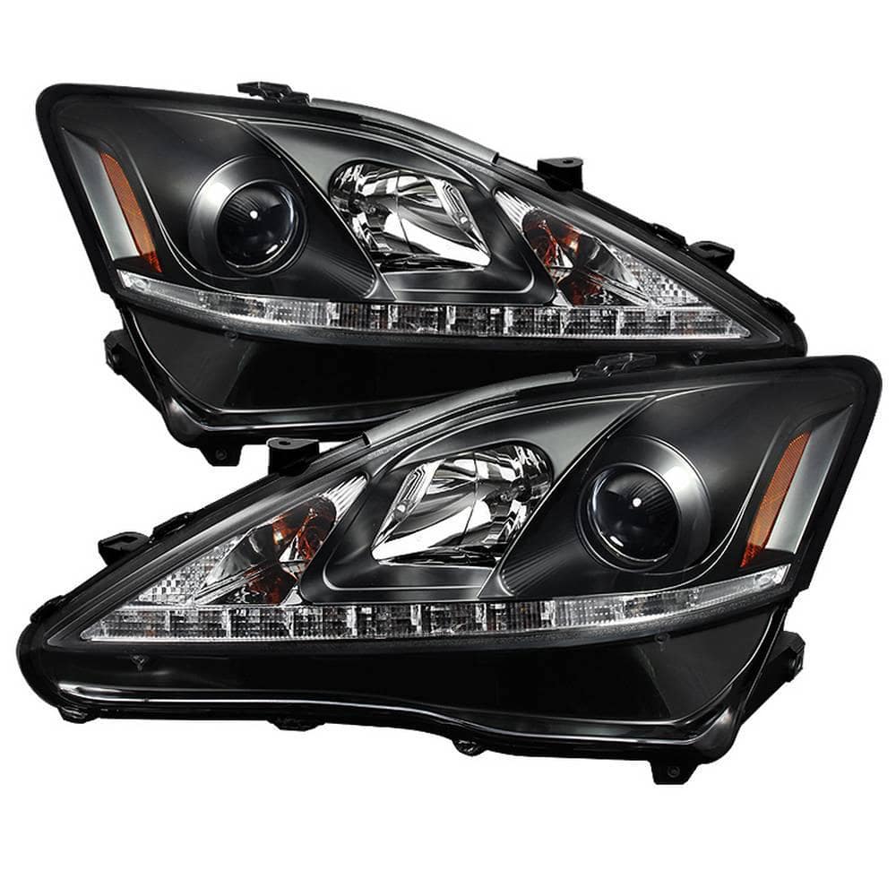Lexus IS 250/350 2006-2010 Projector Headlights - DRL - Black price history on PriceWatchPro