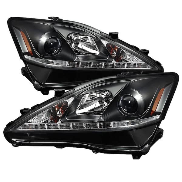 Lexus IS 250/350 2006-2010 Projector Headlights - DRL - Black