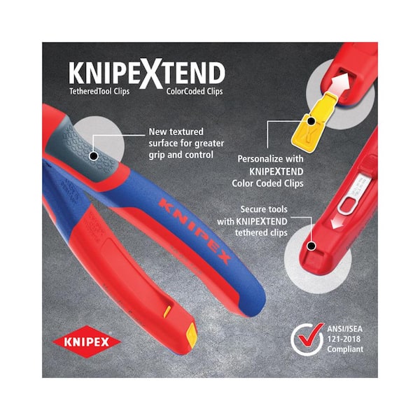 KNIPEX 6-1/4 in. Round Nose Pliers with Comfort Grip and Chrome