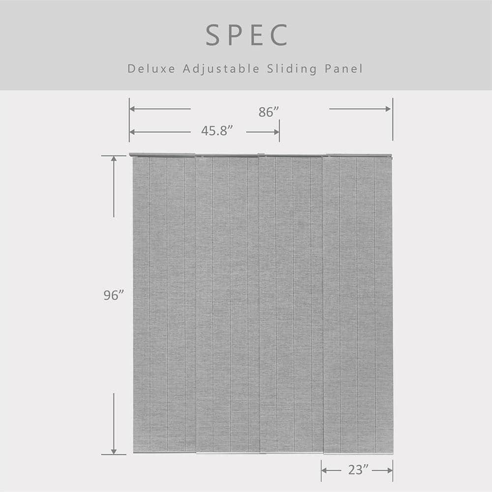 Airo Gray Cordless Sheer Woven Panel Track Blind