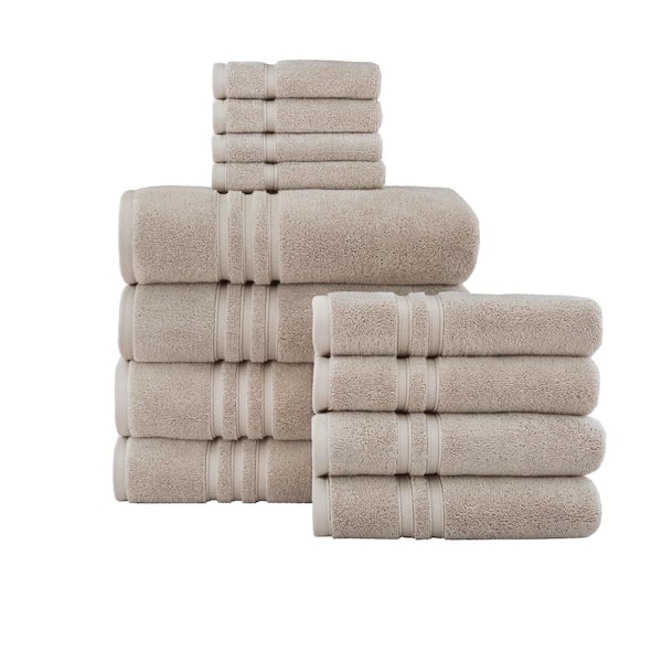 Luxury 6pc Taupe 100% Cotton Towel Set - 1000gsm