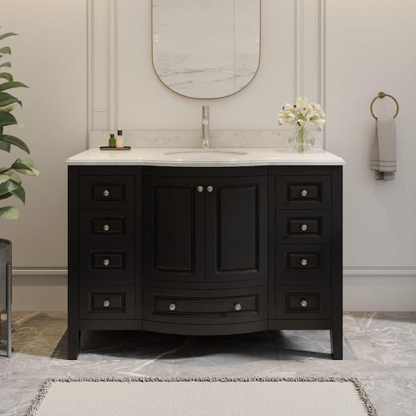 キャビネット eclife 48 in. W x 22 in. D x 33.5 in. H Single Sink Freestanding