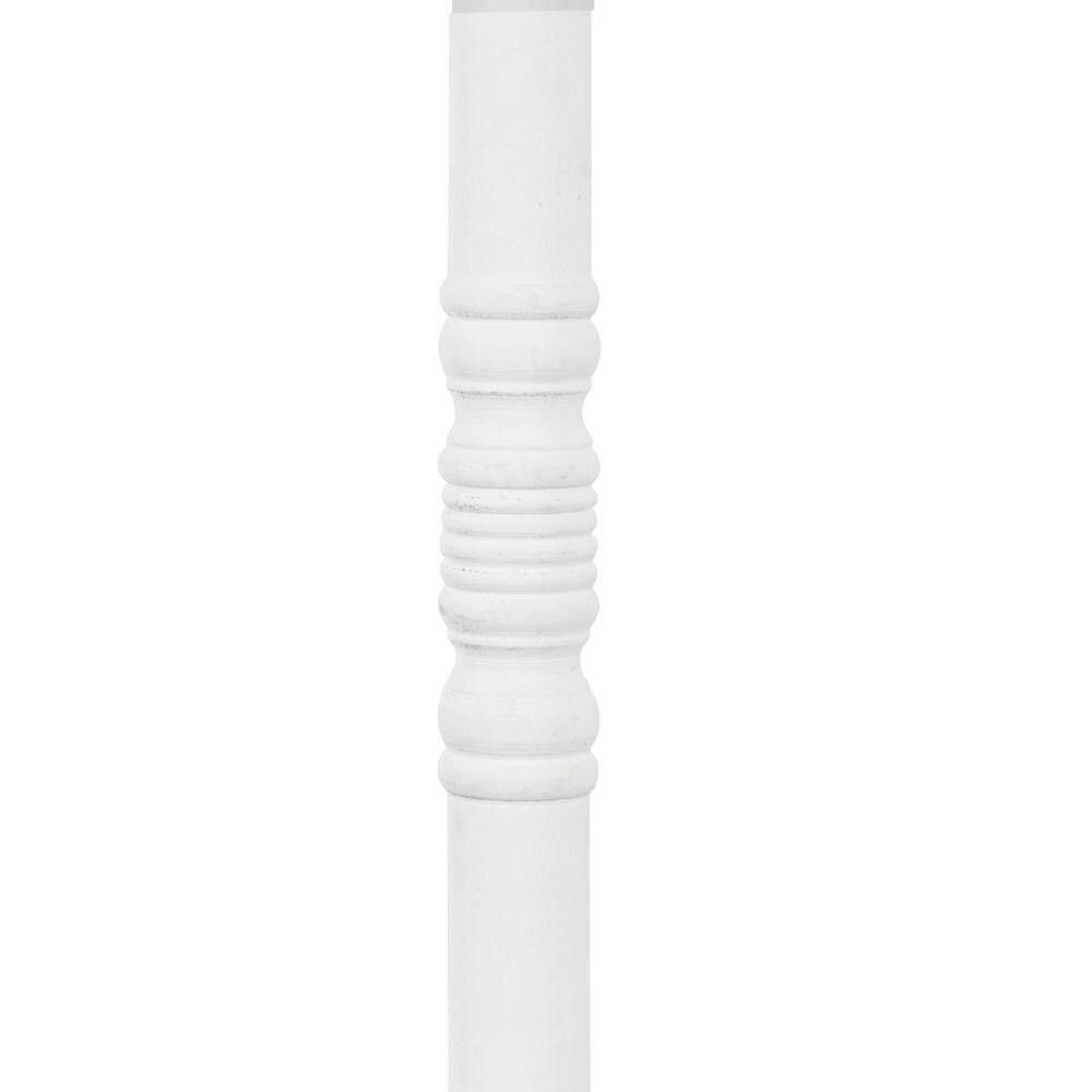 Colonial Turned Base Round Pedestal Table in Distressed White