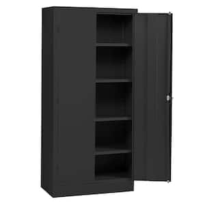 Steel Freestanding Garage Cabinet in Black (36 in. W x 72 in. H x 18 in. D)