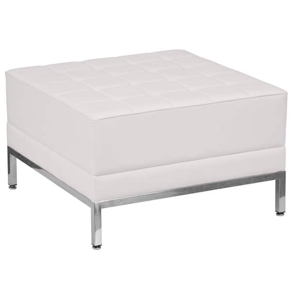 Carnegy Avenue Melrose White Ottoman